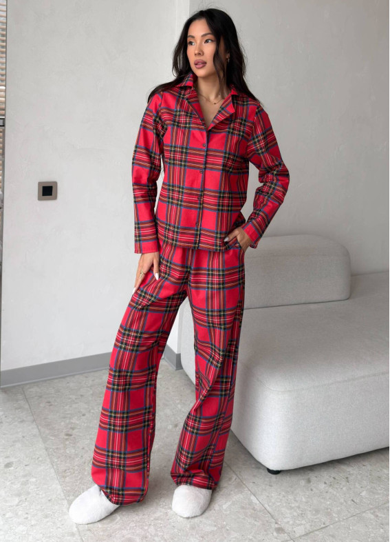 Phoebe karierter Pyjama, rot00-00003029-k