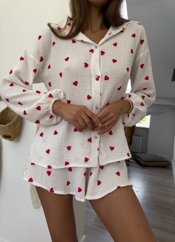 Sophie, piżama, biała00-00004002-k