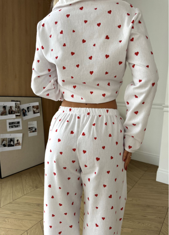 Lizzy Flanell, Pyjama, weiß00-00004124-k