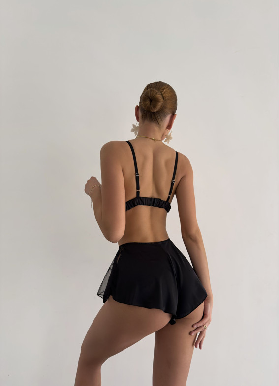 Ingrid, Pyjama mit Shorts, schwarz00-00004926-k-1