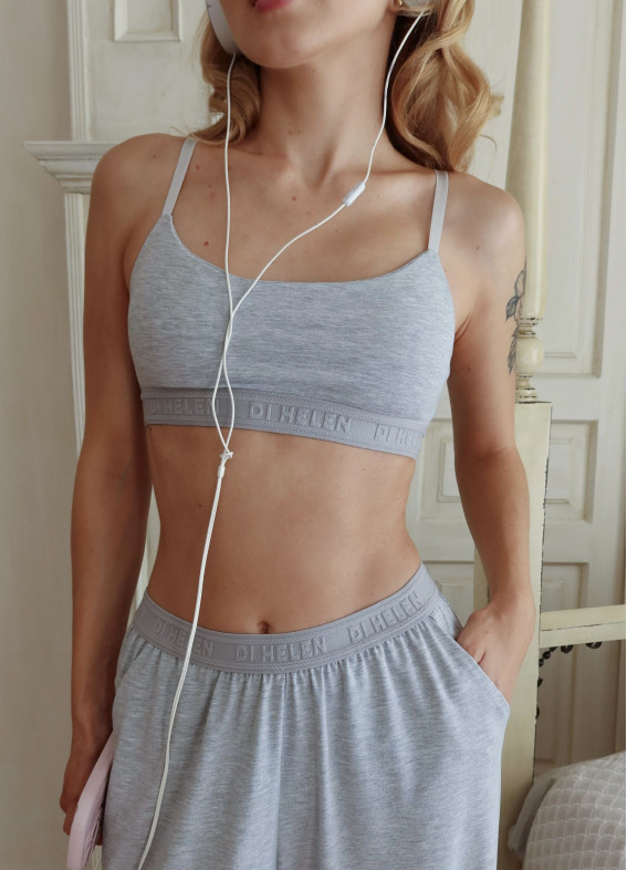 Leona, Pyjama, grau00-00005080-k