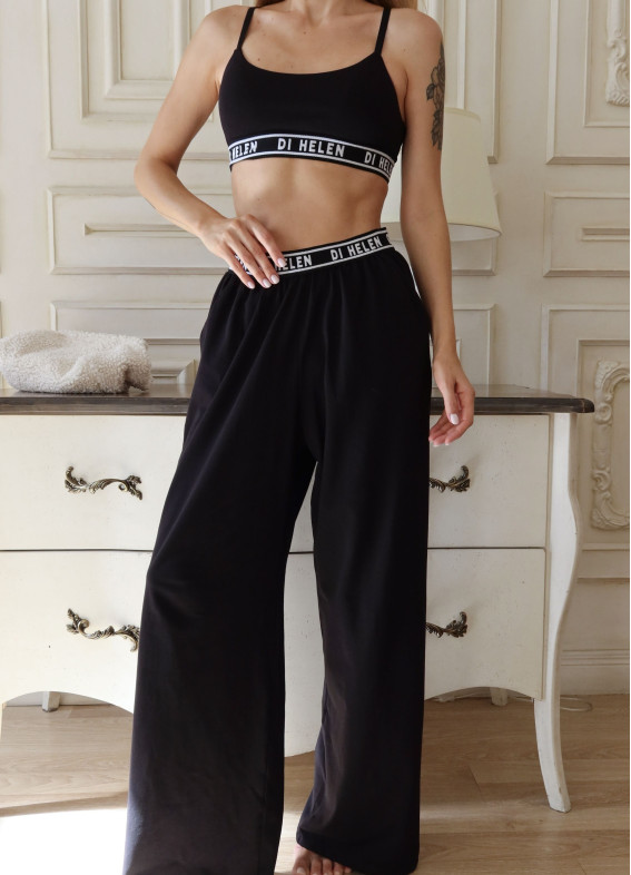 Leona, Pyjama, schwarz00-00005080-k