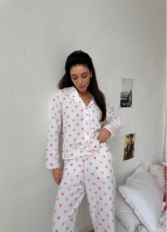 Lenny, Pyjama mit Hose, weiß00-00005111-k