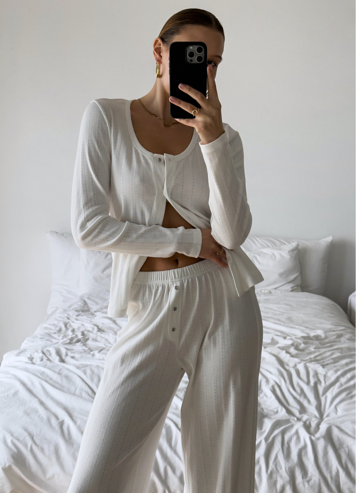 Vilena, langärmeliger Pyjama, molkereiArtikel: 00-00005124-k1