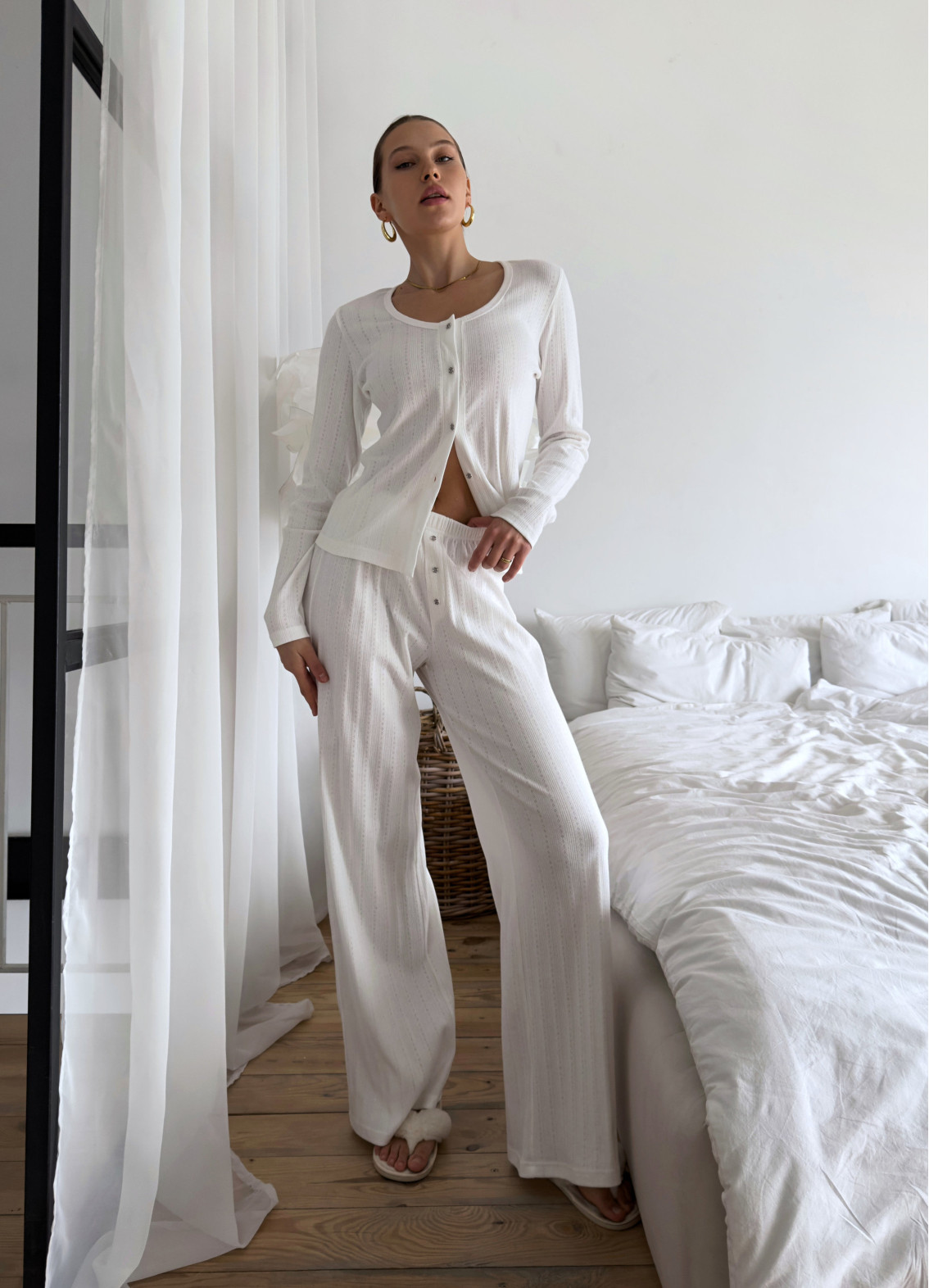 Vilena, langärmeliger Pyjama, molkereiArtikel: 00-00005124-k3