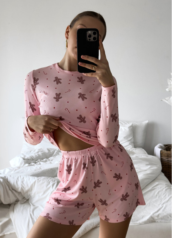 Ginger, Pyjama mit Shorts, rosa00-00005228-k