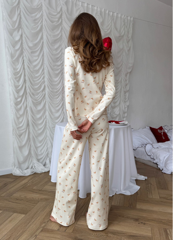 Amandi, piżama, beżowa00-00005398-k