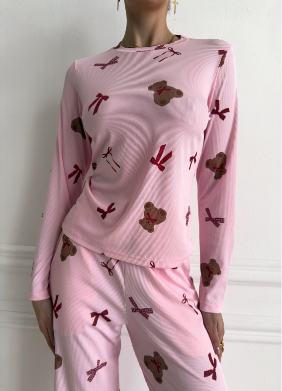 Barney, piżama, różowa00-00005462-k