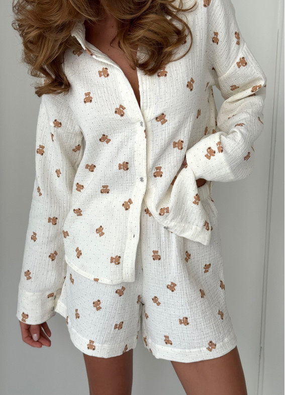 Charlie, piżama, mleczna00-00005480-k