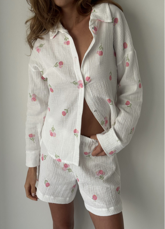 Elaine, piżama, biała00-00005482-k