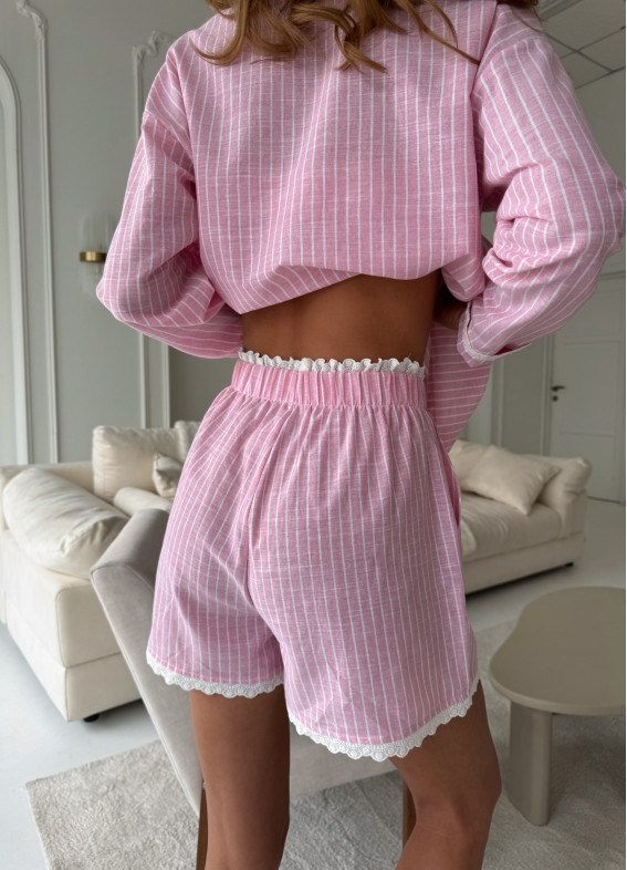 Rene, piżama, różowa00-00005495-k