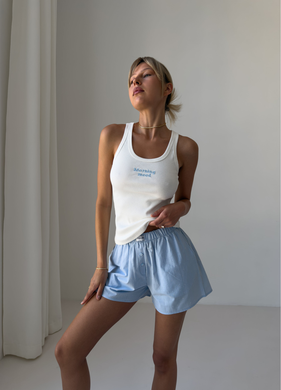 Damen-Pyjama Morning Mood, light blueArtikel: 00-00005690-k4