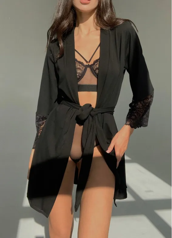 Milady's robe, black00-00001598