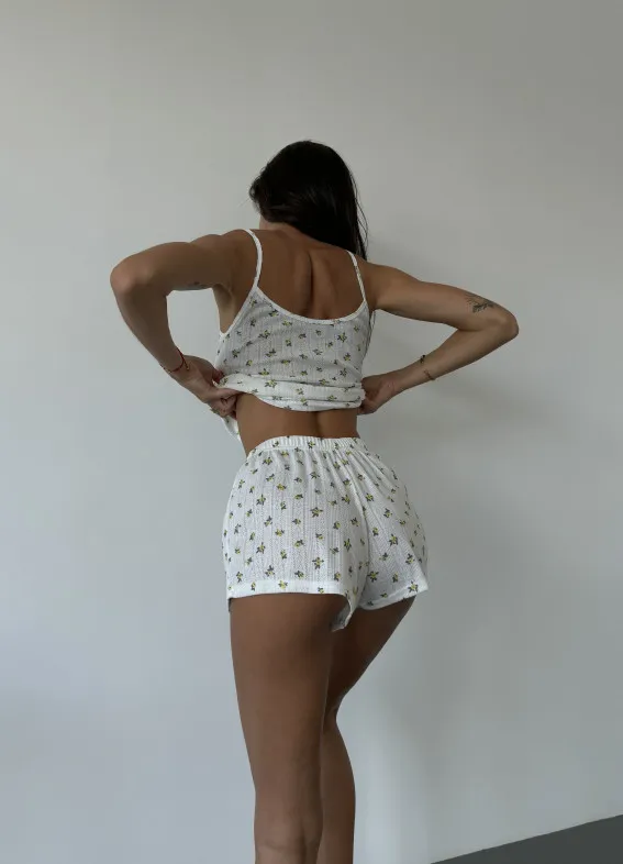 Abby, pajamas with a T-shirt, white and yellow00-00004583-k